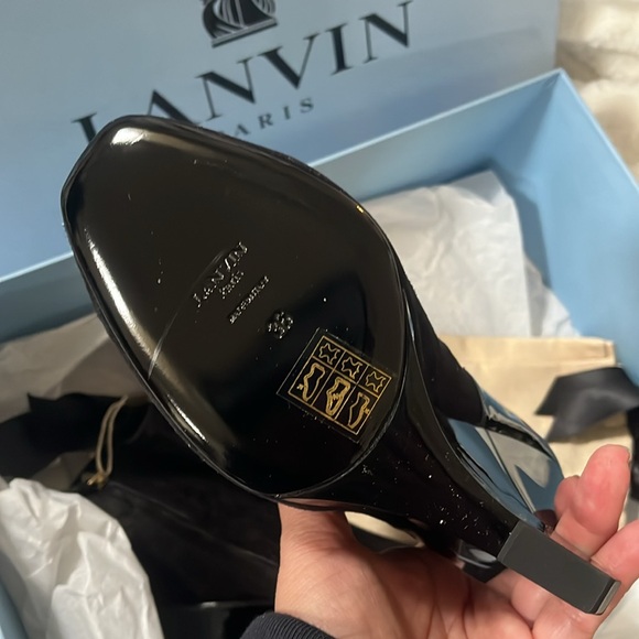 Lanvin Suede Wedge Ankle Boots NIB US Size 6 - Picture 8 of 10